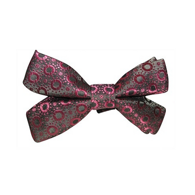 Burgundy and Black Men's Classic Bow Tie (Tux)