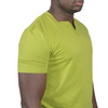 Military Green Short sleeves Square V Neck T-shirt