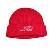 CHUNKY KNIT DIVISION OF FEAR BEANIE- RED