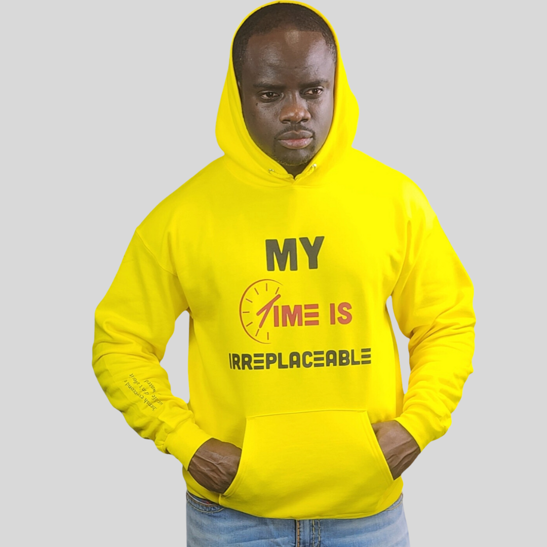 Blue and yellow sweatshirt on sale