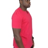 Red Short Sleeves Square V Neck T-shirt