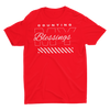 Red Unisex Counting My Blessins Short Sleeve Tee