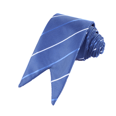 Men's Blue Stripe V Necktie