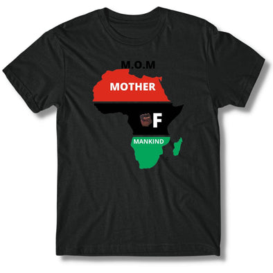 Black Unisex Mother of manking (Map of Africa) T shirt