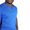 Image displaying Blue Cavalz short sleeves blue square v neck t shirt