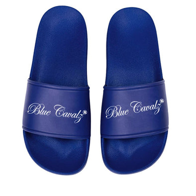 Men's Blue Blue Cavalz Slides